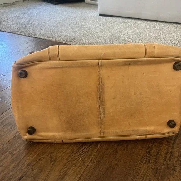 Vintage Hartmann Belting Leather Duffle Bag Doctor Carry-on Multi-purpose Tan